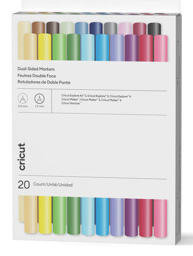 Cricut Dual-Sided marker 20 pc(s) Fine tip Assorted colours