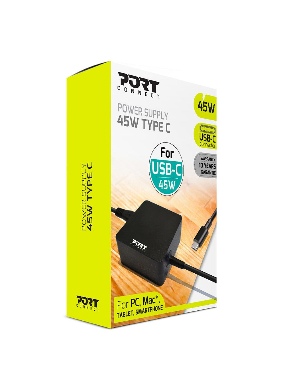 Port Designs 900096 power adapter/inverter Indoor 45 W Black