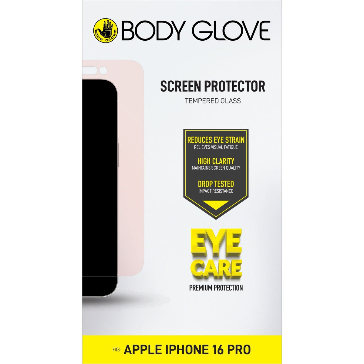 Bodyglove Body Glove Eye Care Tempered Glass Screen Protector - Apple iPhone 18 Pro / 17 Pro / 17 / 16 Pro - Clear