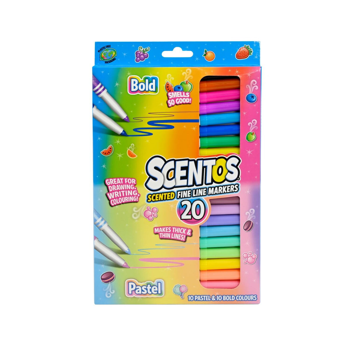 Scentos Scented Fine-Line Markers 20-Pack