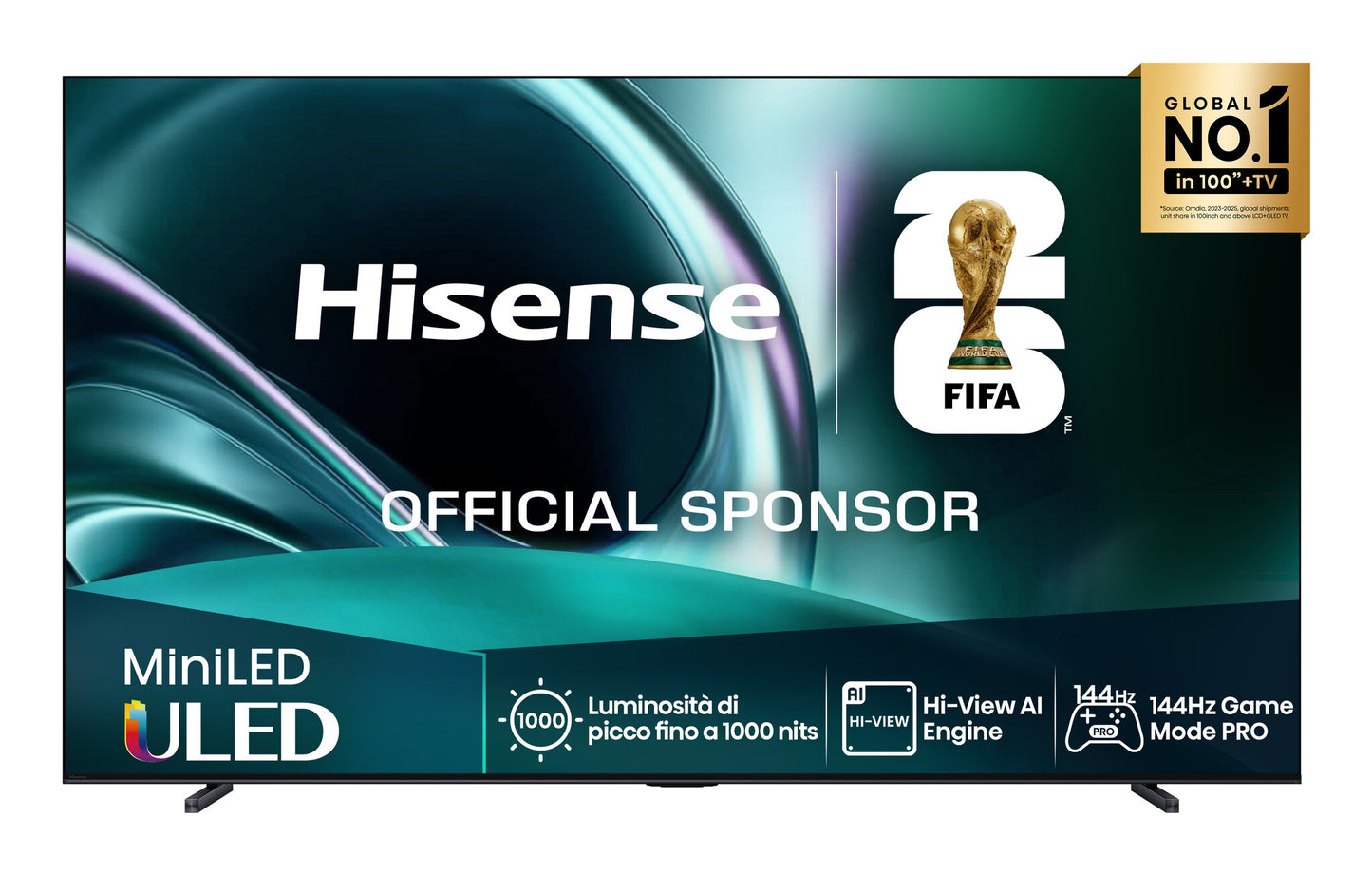 Hisense 85U7Q 2.16 m (85") 4K Ultra HD Smart TV Wi-Fi Black 450 cd/m²
