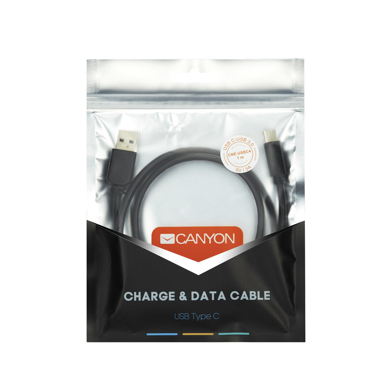 Canyon CNE-USBC2B USB cable USB 2.0 1.8 m USB C USB A Black