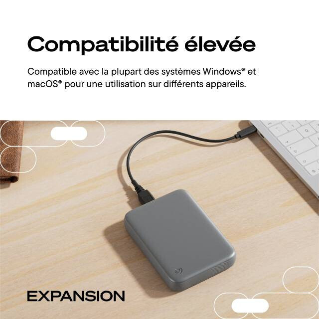 Seagate Expansion external hard drive 2 TB 2.5" USB Type-C Black