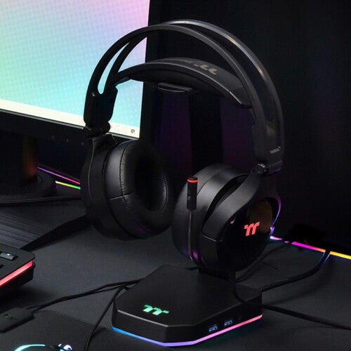 Thermaltake RIING Pro Headset Wired Head-band Gaming Charging stand Black