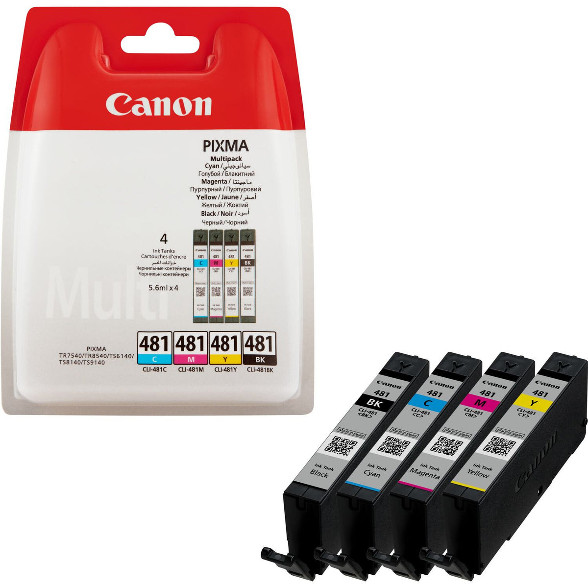Canon CLI-481 ink cartridge 4 pc(s) Original Black, Cyan, Magenta, Yellow