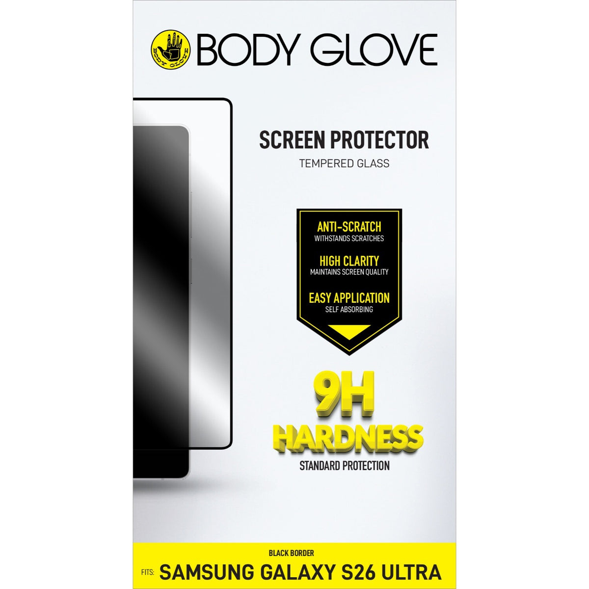 Bodyglove Body Glove Tempered Glass Screen Protector - Samsung Galaxy S26 Ultra - Black Border