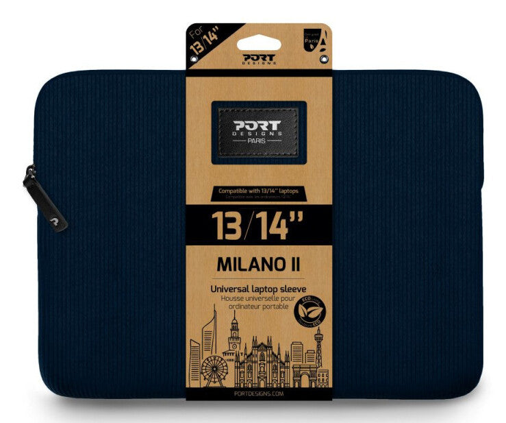 PORT Designs Milano II Eco Sleeve 35.6 cm (14") Sleeve case Blue