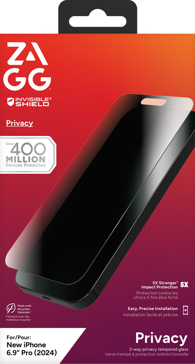 InvisibleShield Glass Elite Privacy Apple iPhone 16 Pro Max Screen