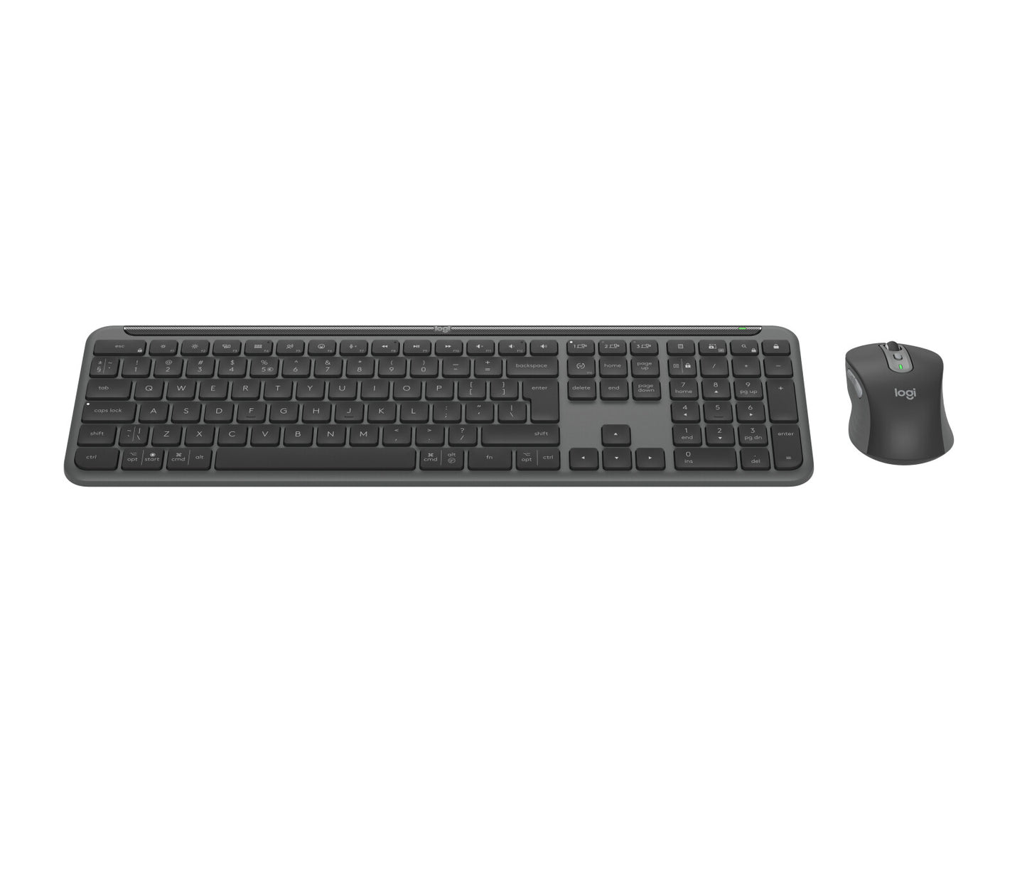 Logitech 920-012490 keyboard Mouse included Office RF Wireless + Bluetooth QWERTY US International Graphite