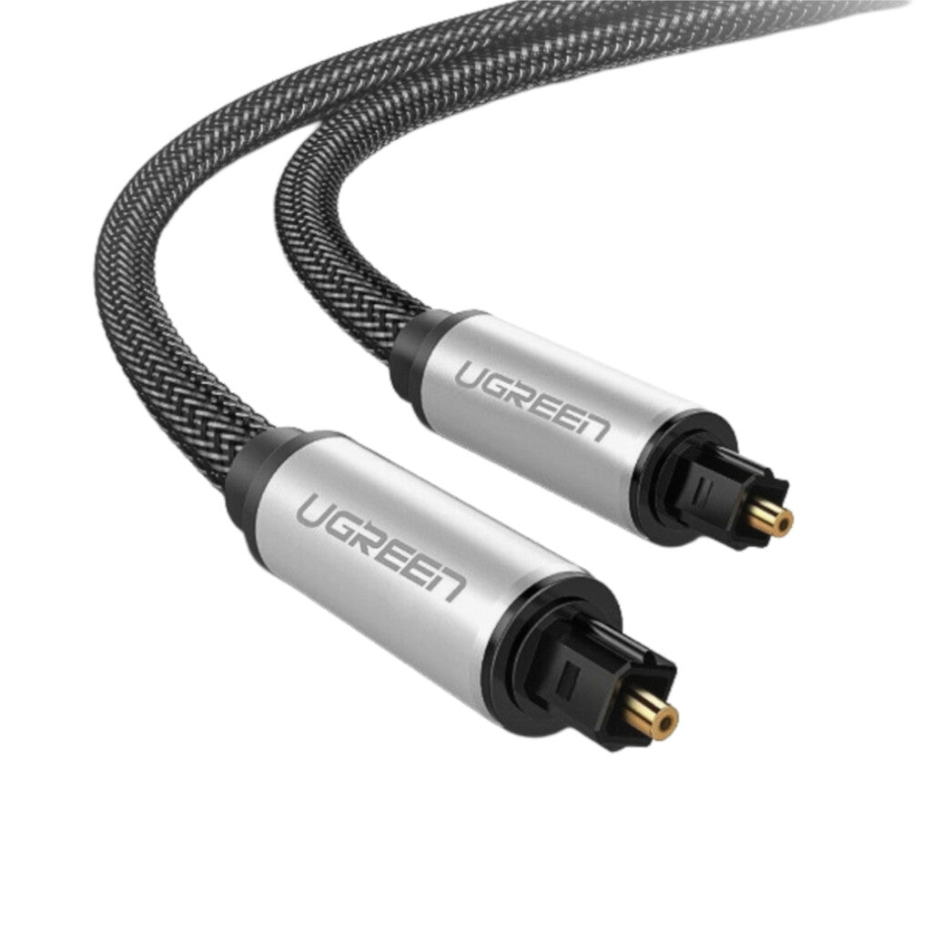 UGreen AV108 Male to Male Toslink Optical Audio Cable 2m–Grey