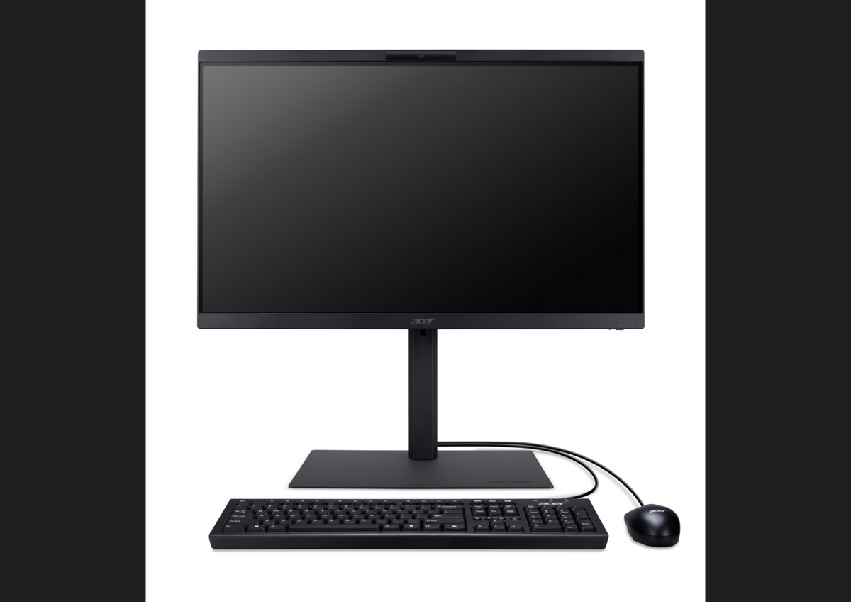 Acer AIO VZ4734GT 23.8 FHD Non-Touch Intel Core U7 265 Processor 16GB DDR5 Memory 512GB SSD M.2 PCIe Wi-Fi 6E and Bluetooth 5.3 TPM 2.0 SD Card Reader Integrated 5.0 MP+IR webcam with 2 stereo microphones USB Keyboard & Mouse Incl. Windows 11 Professiona