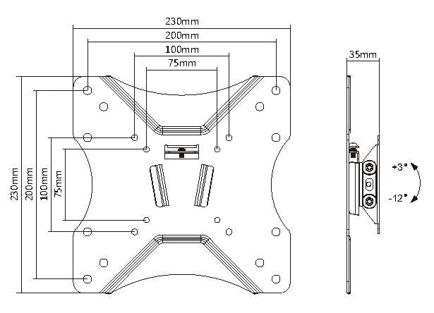 Equip 23"-42" Slim TV Wall Mount Bracket