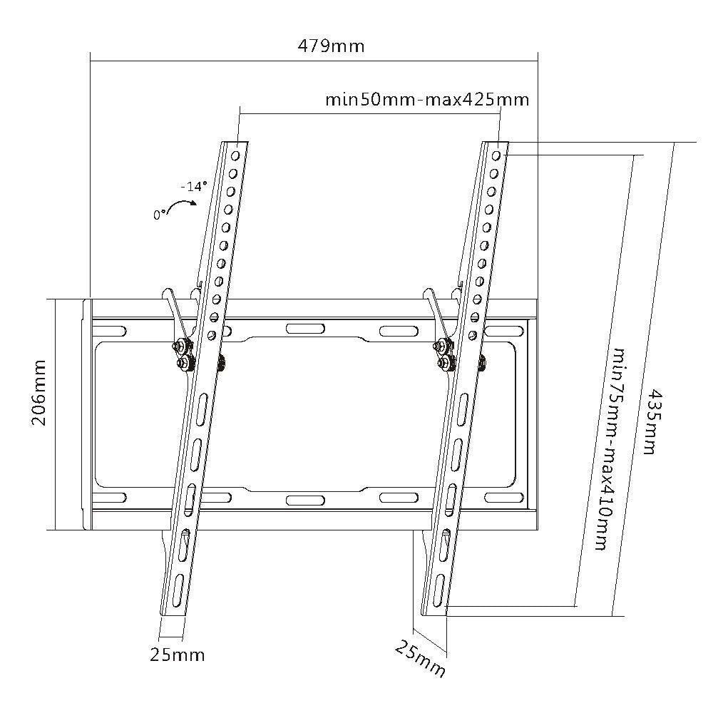 Equip 32"-55" Tilt TV Wall Mount Bracket