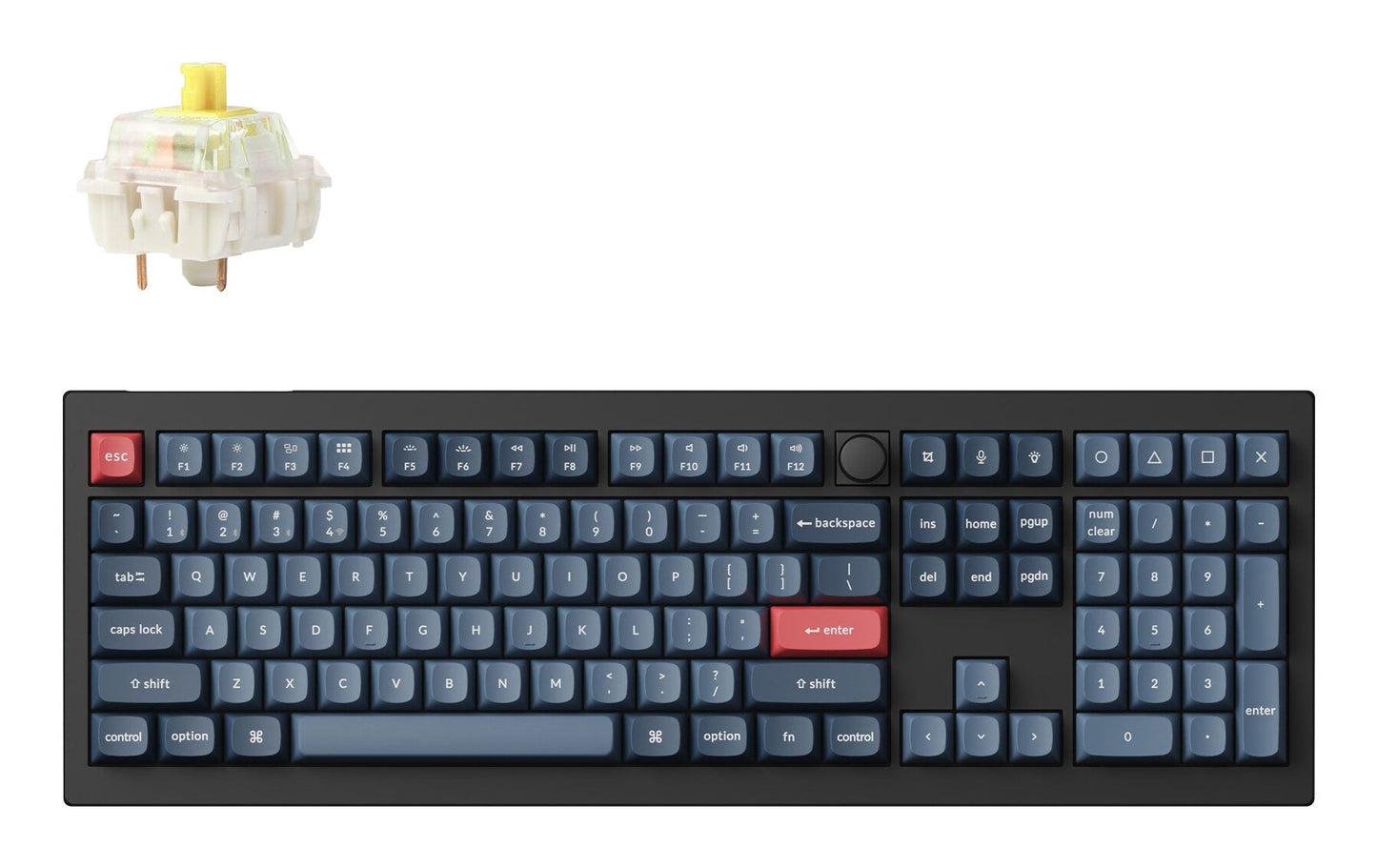 Keychron V6 Max keyboard Universal RF Wireless + Bluetooth Black, Grey