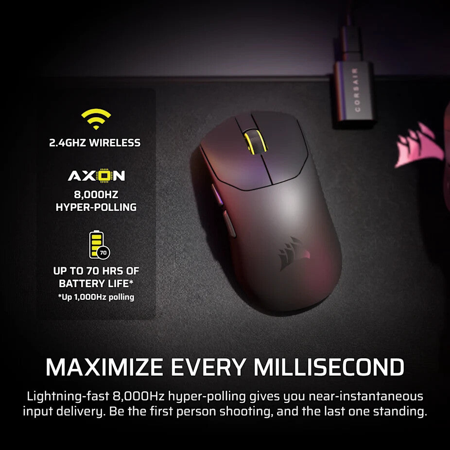 Corsair SABRE v2 PRO mouse Gaming Ambidextrous Optical 33000 DPI