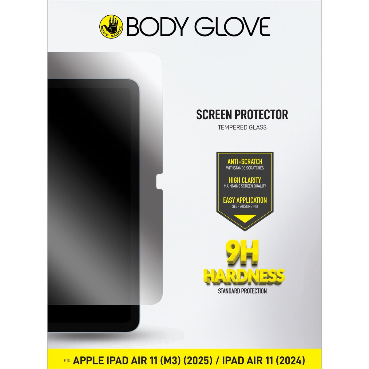 Bodyglove Body Glove Tempered Glass Screen Protector - Apple iPad Air 11-inch (M4/M3/M2, 2026/2025/2024) - Clear
