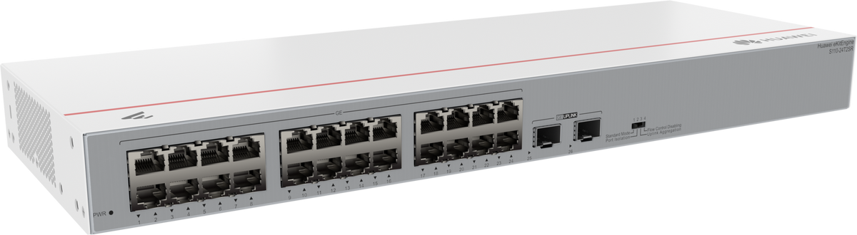 S110-24T2SR 24*10/100/1000BASE-T ports 2*GE SFP ports AC power