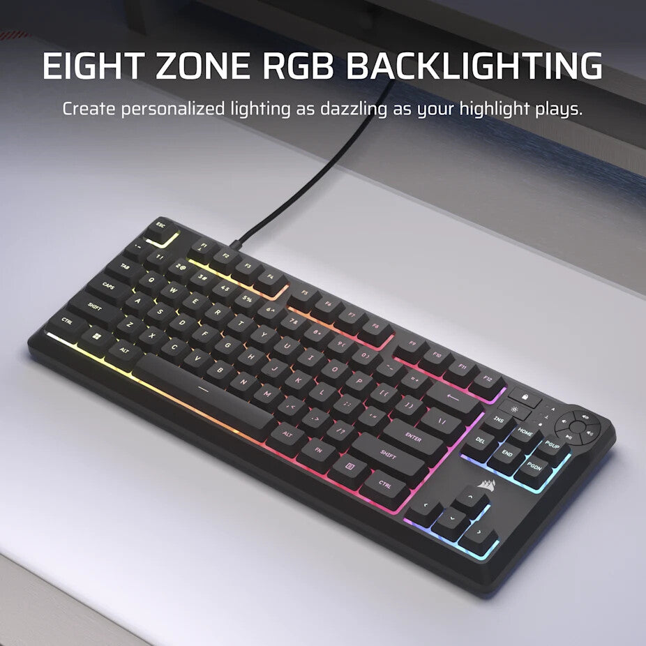 Corsair K55 CORE TKL keyboard Gaming USB QWERTY English Black