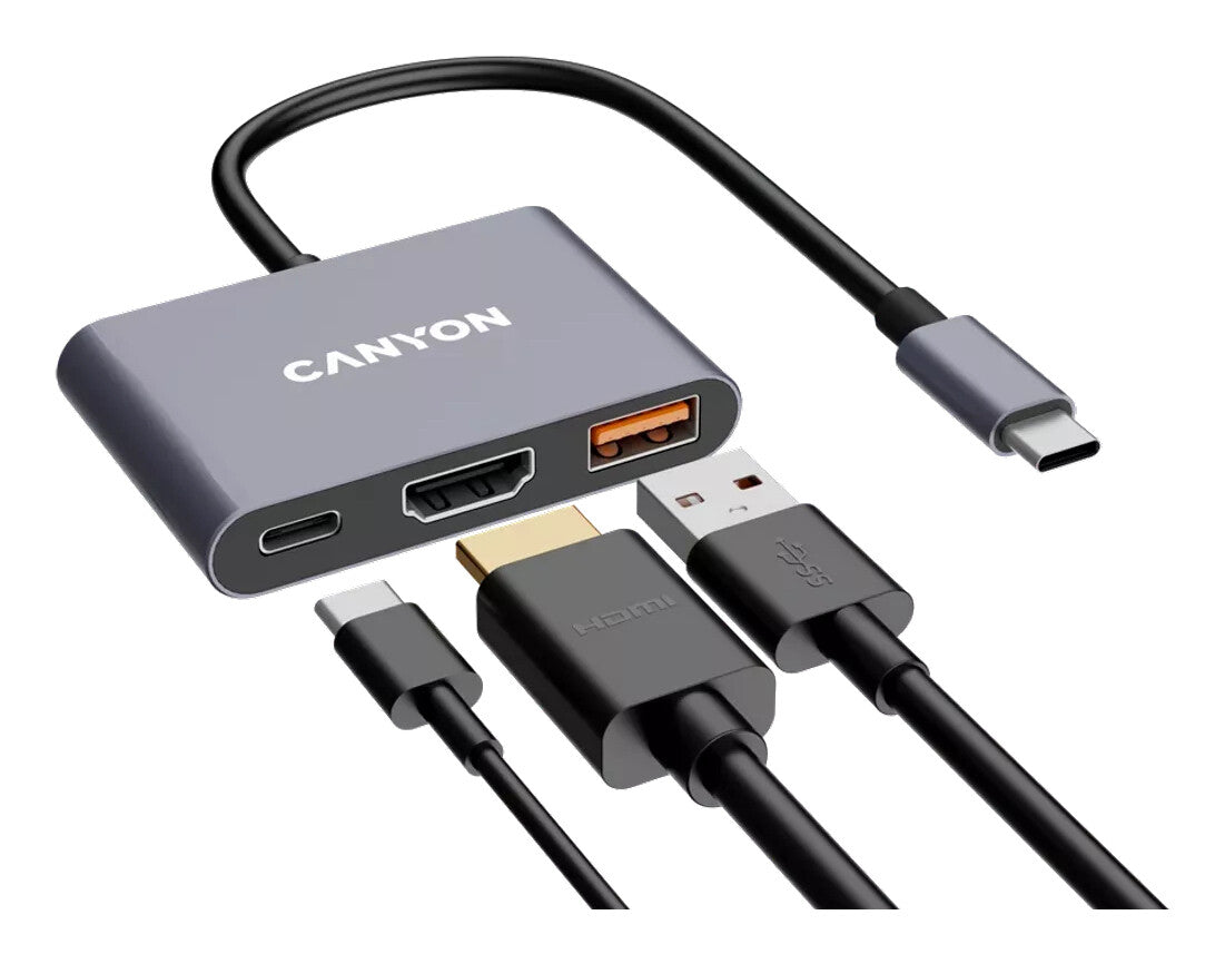 Canyon DS-4 USB Type-C 10000 Mbit/s Grey