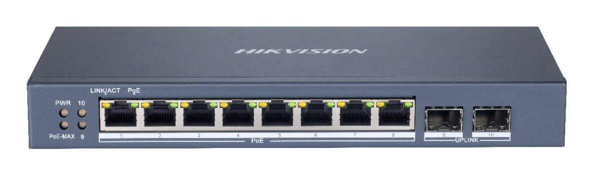 Hikvision DS-3E1510P-SI network switch Managed L2 Gigabit Ethernet (10/100/1000) Power over Ethernet (PoE) Black