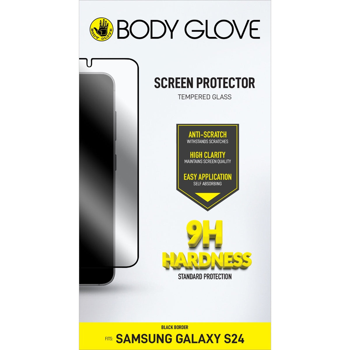 Bodyglove Body Glove Tempered Glass Screen Protector - Samsung Galaxy S24 - Black Border
