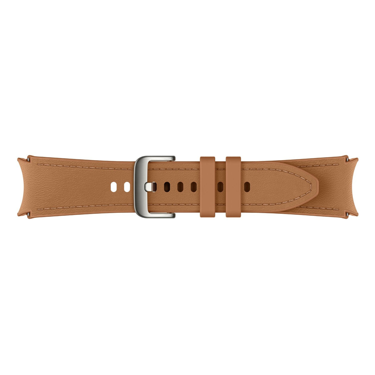 Samsung Classic Hybrid Leather Watch Strap (S/M) - Samsung Galaxy Watch6/Watch5/Watch4 - Camel