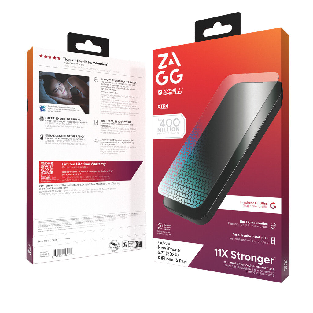 InvisibleShield Glass XTR4 Apple iPhone 16 Plus/15+ Screen