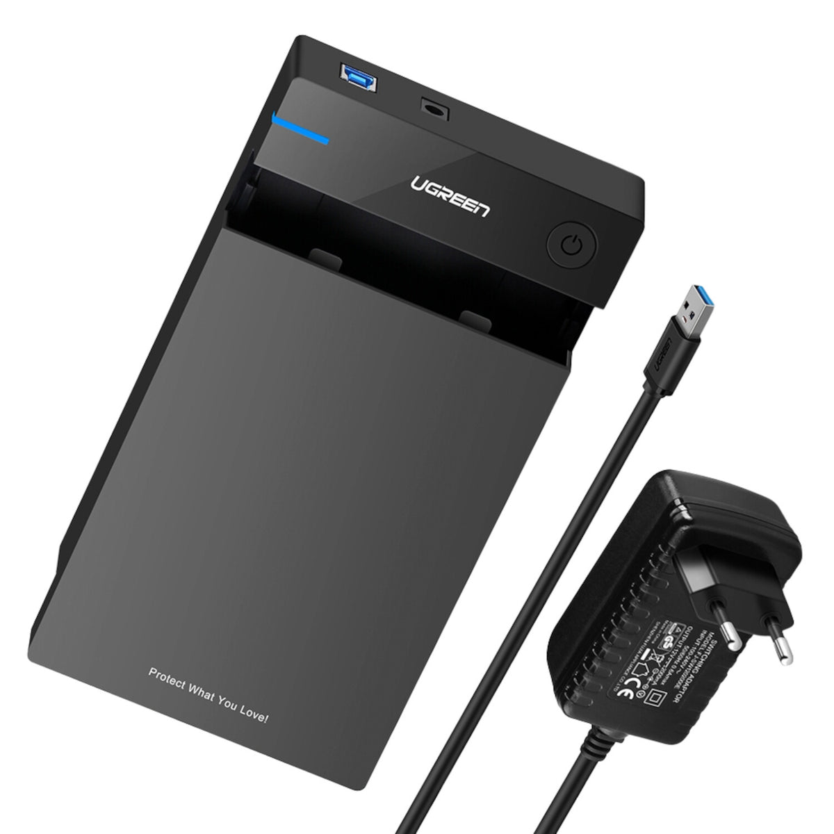 UGreen 3.5 SATA Hard Drive USB 3.0 Enclosure 5Gbps – Black