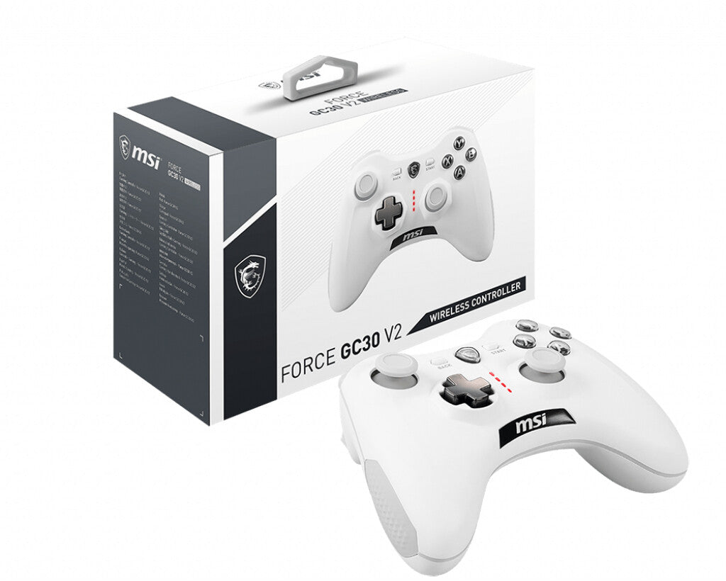 MSI FORCE GC30 V2 WHITE Gaming Controller USB 2.0 Gamepad Analogue / Digital Android, PC