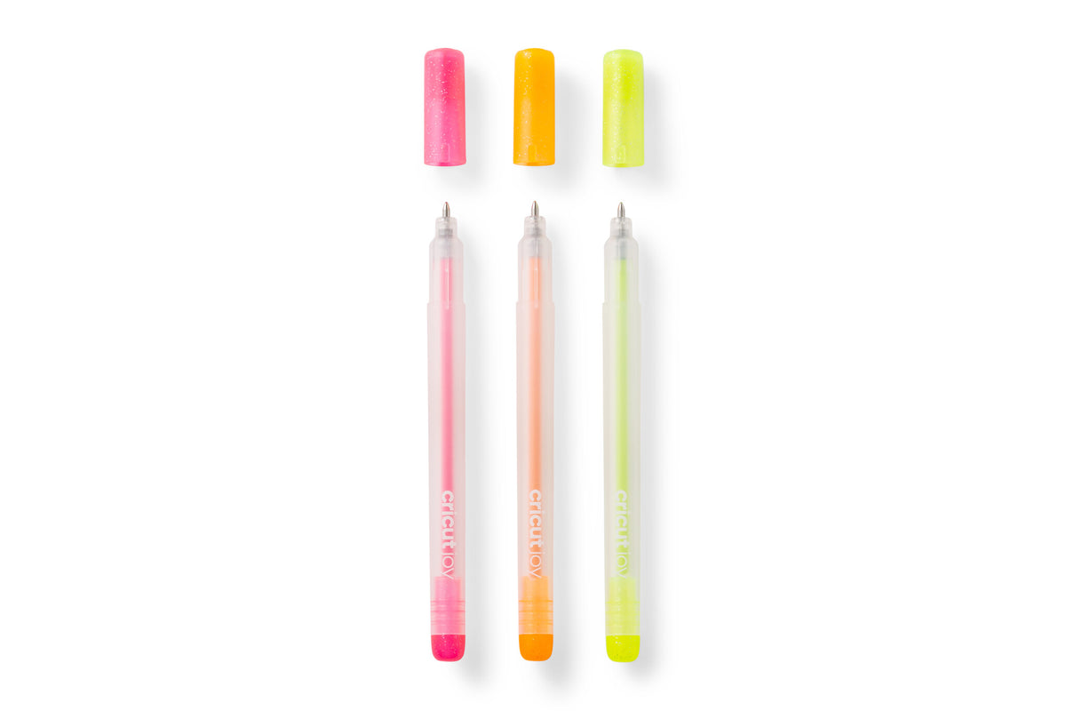Cricut Joy Glitter Capped gel pen Orange, Pink, Yellow 3 pc(s)