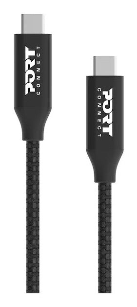 Port Designs 900057 USB cable USB 3.2 Gen 2x2 2 m USB C 20 Gbit/s 100 W Black