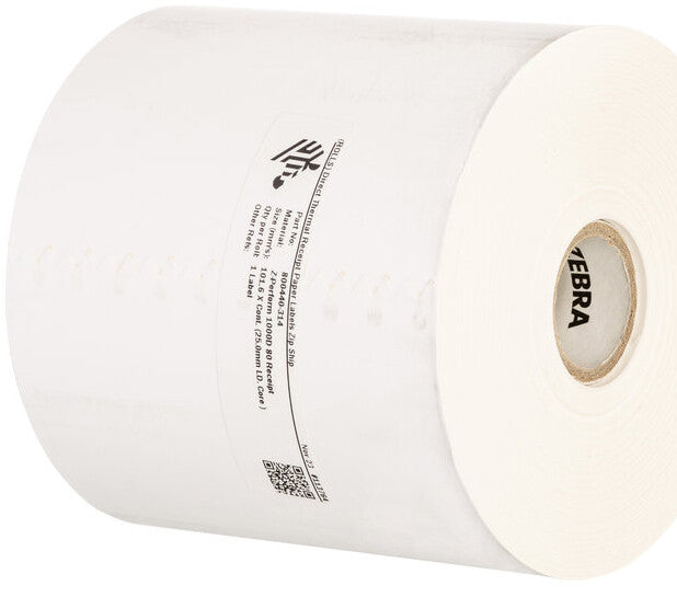 Zebra Z-Peform 1000D White Permanent Adhesive