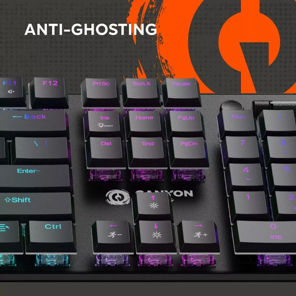 Canyon Cometstrike GK-55 keyboard Gaming USB QWERTY English Black