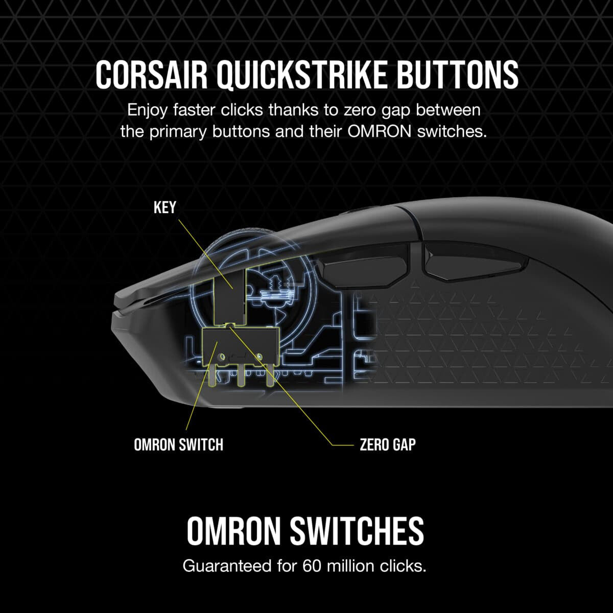 Corsair KATAR ELITE Wireless mouse Gaming Right-hand RF Wireless + Bluetooth + USB Type-A Optical 26000 DPI