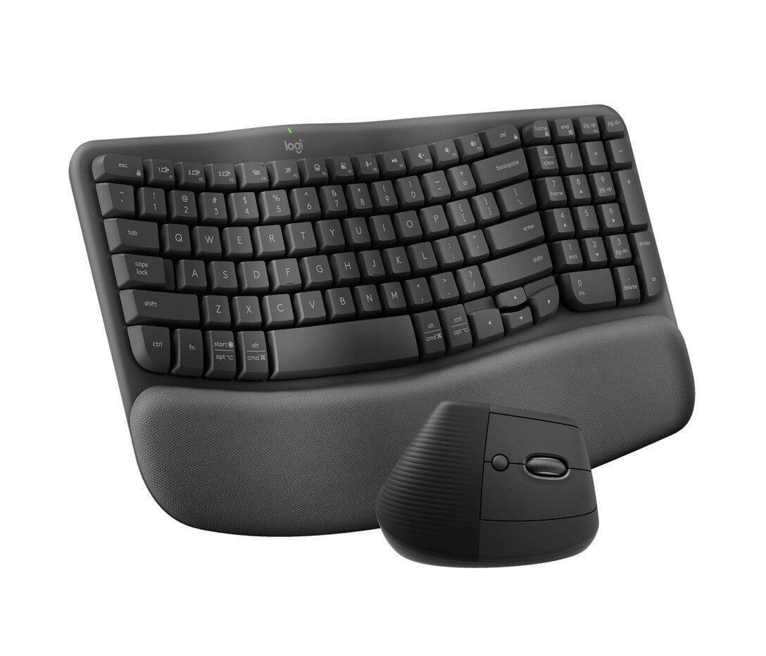 Logitech Wave Keys and Lift Combo keyboard Mouse included Universal Bluetooth QWERTY English Graphite