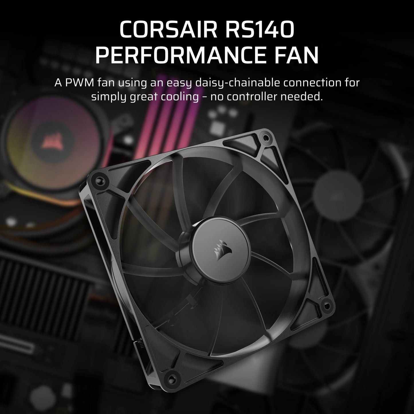 Corsair RS140 Computer case Fan 14 cm Black 1 pc(s)