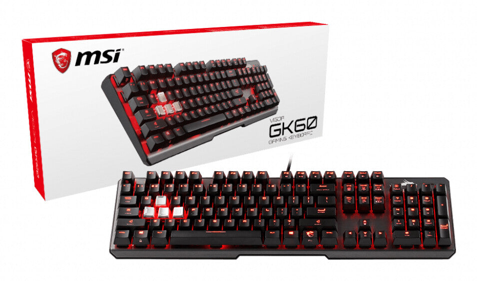 MSI Vigor GK60 CR keyboard Gaming USB QWERTY US English Black