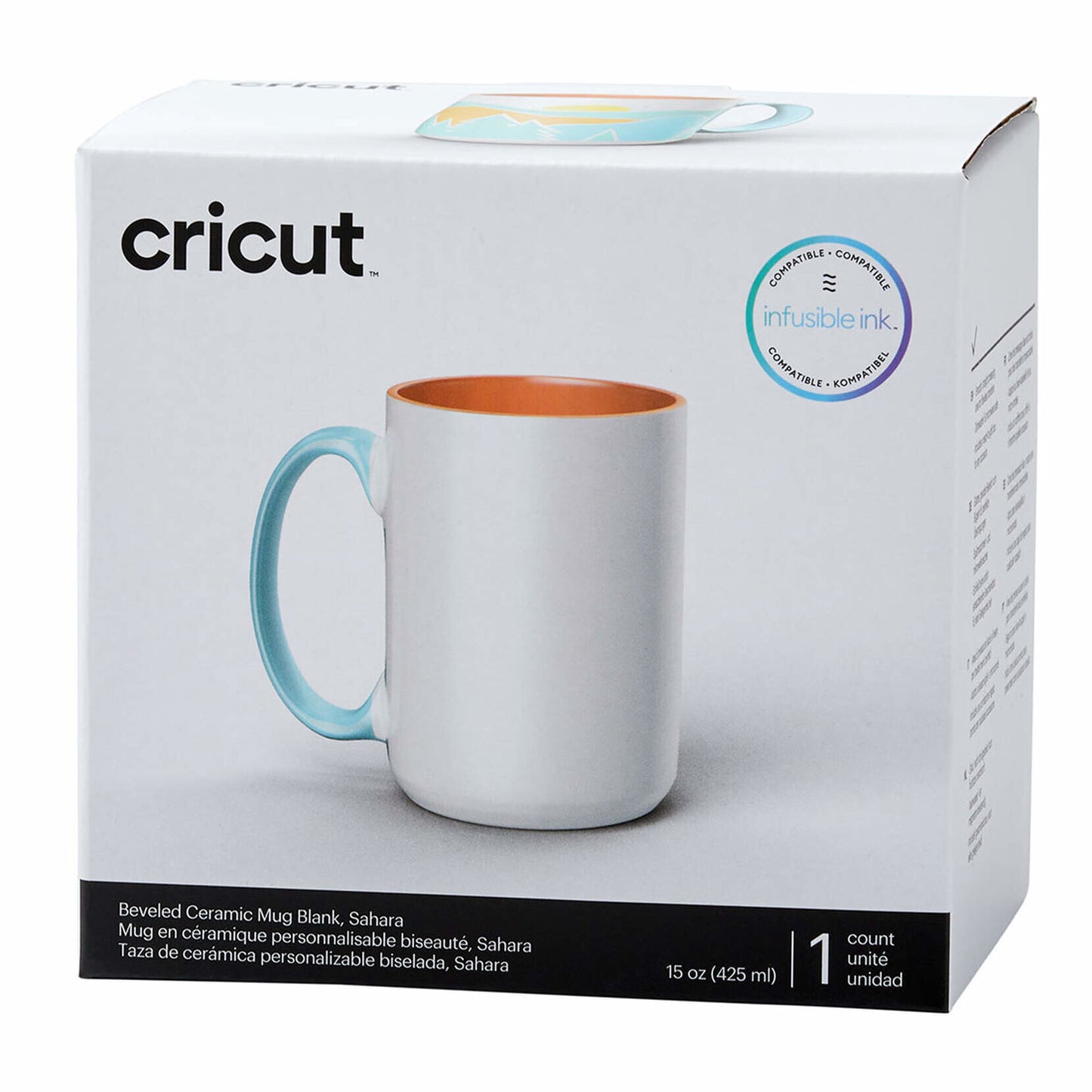 Cricut Beveled cup Orange, White Universal 1 pc(s)