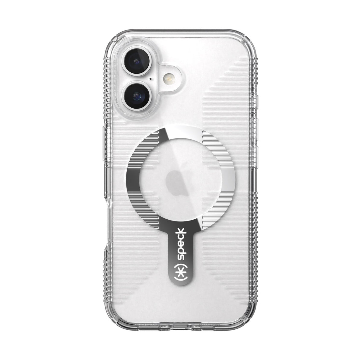 Speck Gemshell Grip MagSafe Case - Apple iPhone 16 - Clear/Chrome