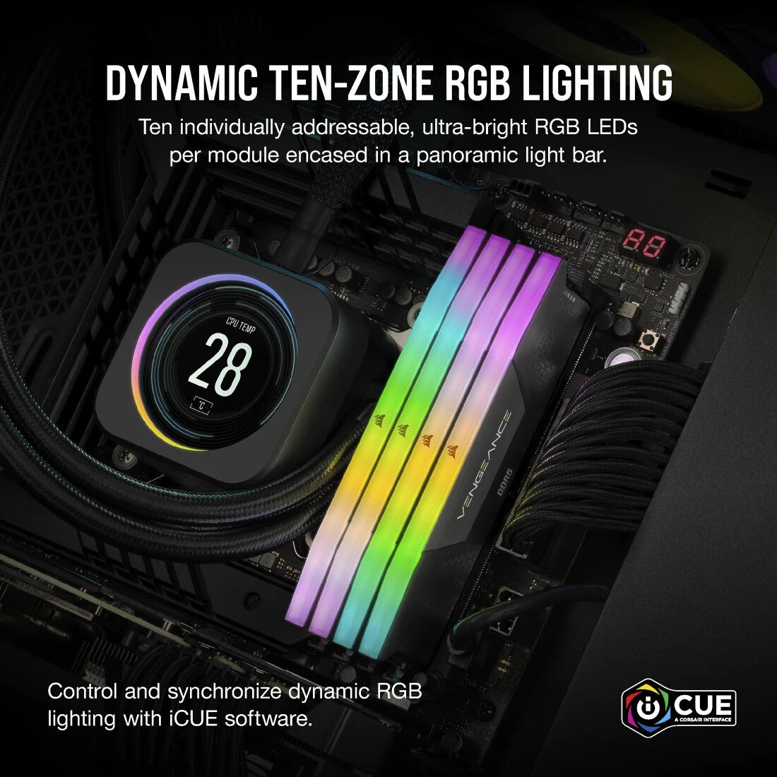 Corsair Vengeance RGB CMH8GX5M1B5200C40 memory module 8 GB 1 x 8 GB DDR5 5200 MT/s 288-pin DIMM