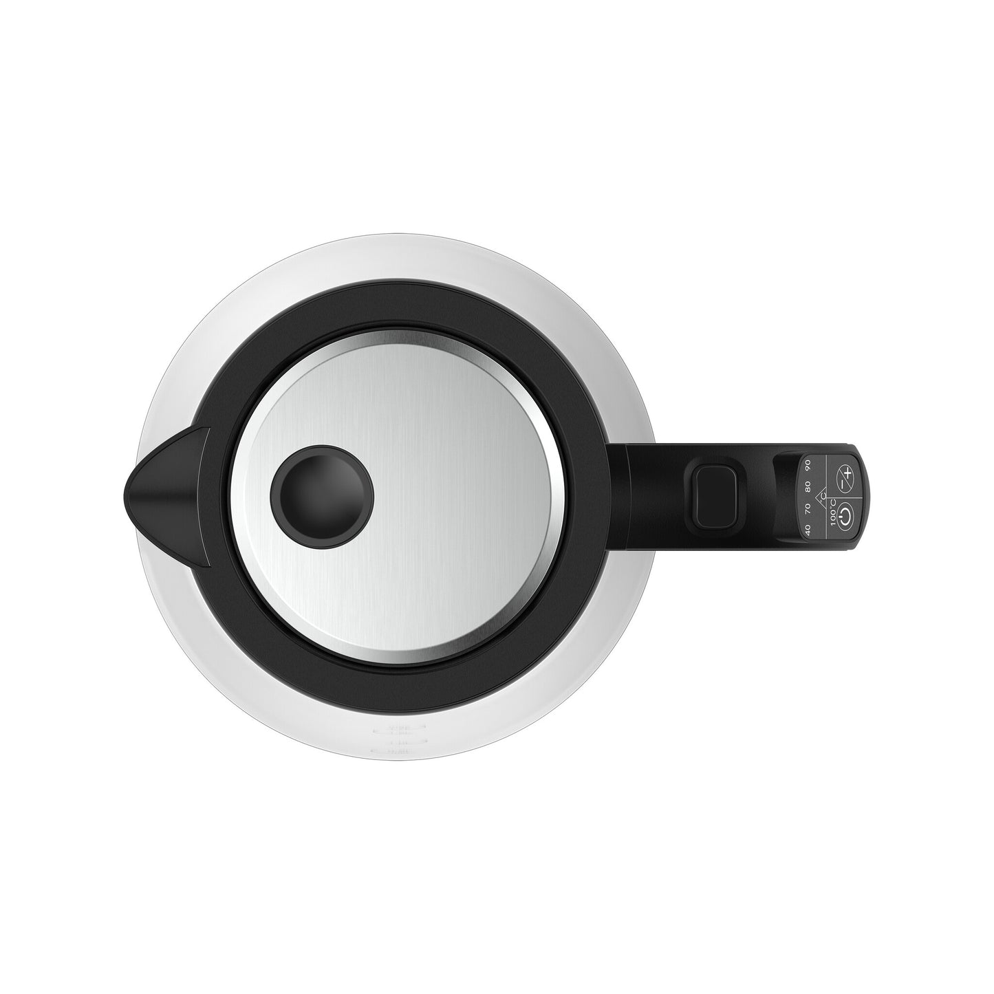 AENO EK1S electric kettle 1.7 L 2200 W Black, Silver, Transparent