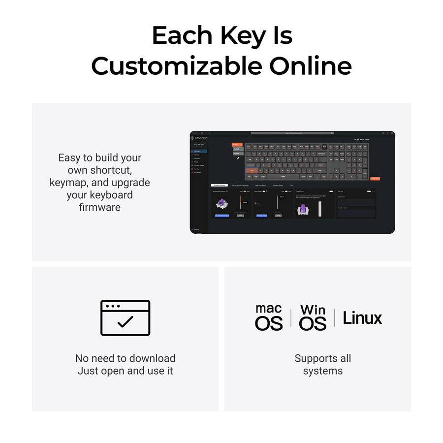 Keychron Q6 HE keyboard Gaming USB + RF Wireless + Bluetooth QWERTY Dark Green, White