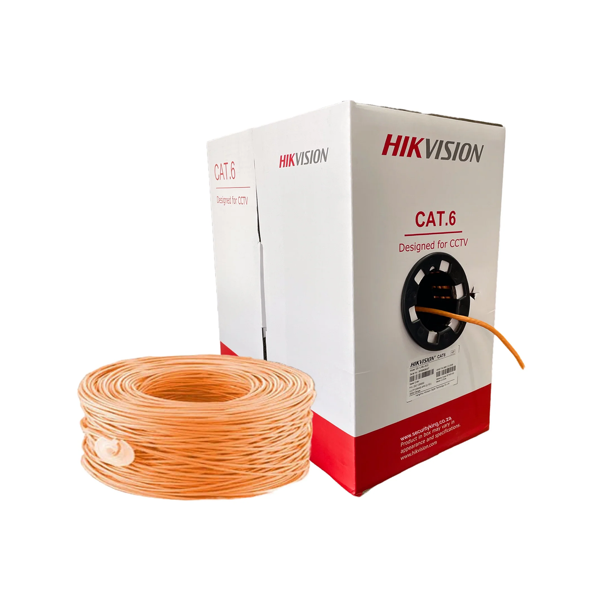 Hikvision Digital Technology Hikvision Cat-6 30.5M Orange CCTV Cable