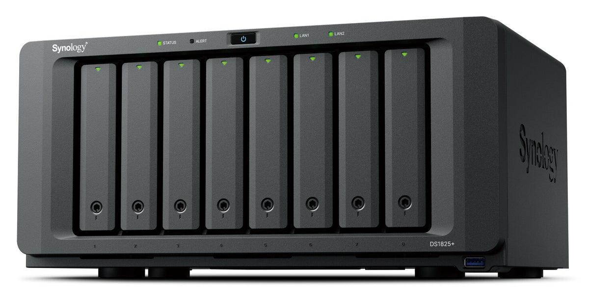Synology DS1825+ 8 Bay (expandable to 18 bay) AMD Ryzen V1500B 4C 1 x 8 GB DDR4 ECC SODIMM