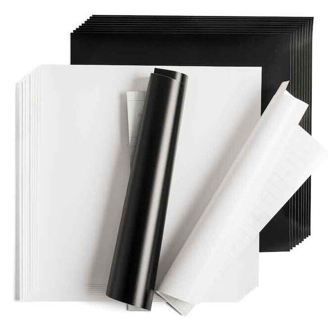 Cricut Premium Removable Black, White Matte