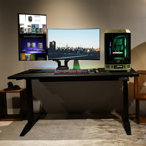 Thermaltake GEA-MSR-DMSBLK-01 monitor mount / stand 88.9 cm (35") Desk Black, Grey