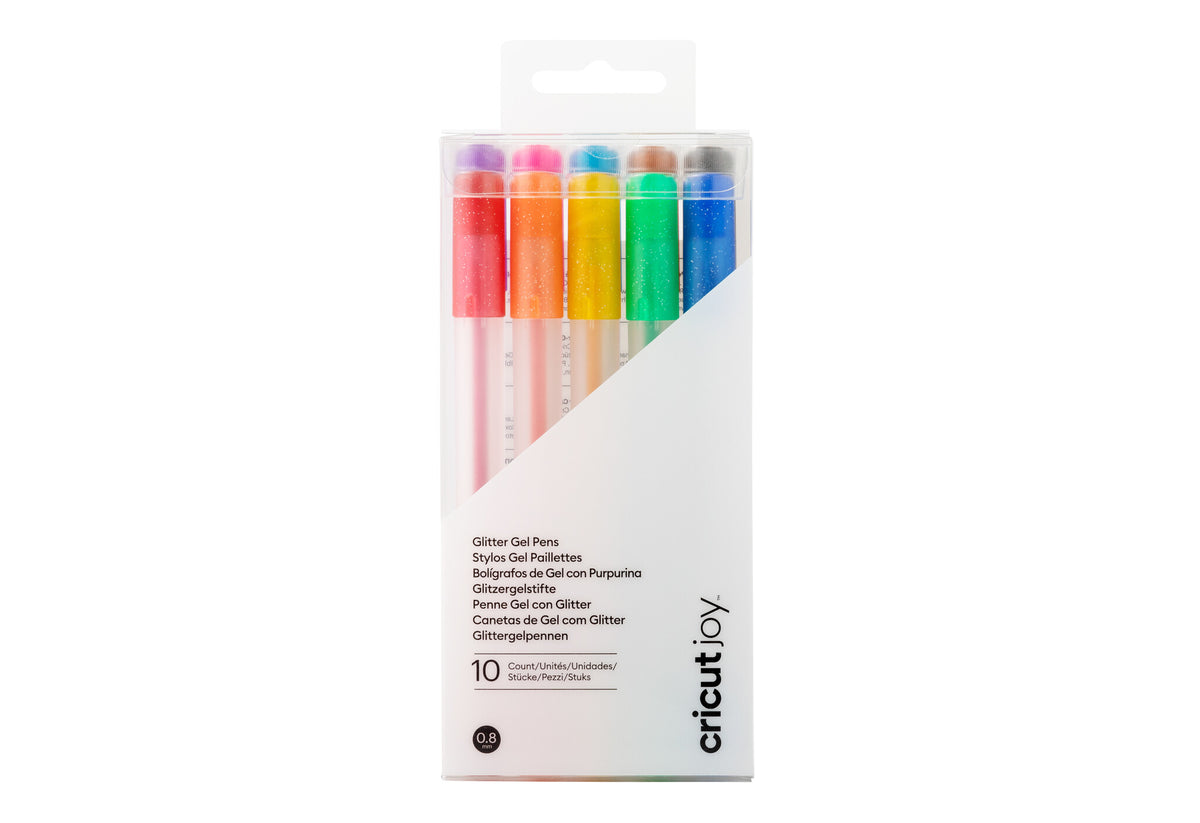 Cricut Joy Glitter Capped gel pen Black, Brown, Green, Light Blue, Orange, Purple, Red, Yellow 10 pc(s)