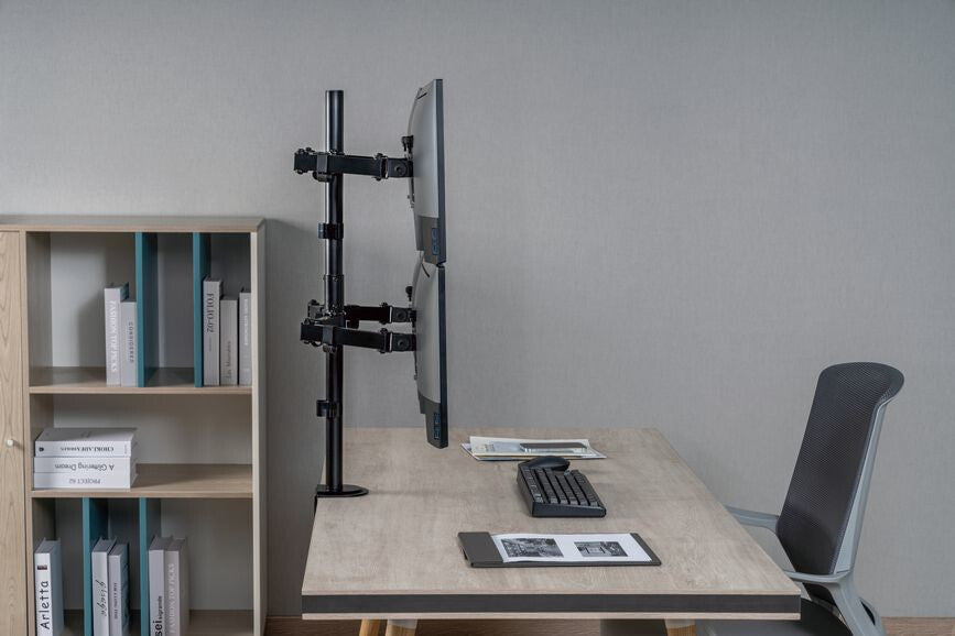 Equip 17"-32" Articulating Quad Monitor Desk Mount Bracket