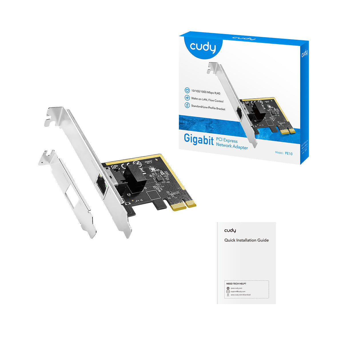 Cudy PE10 network card Internal Ethernet 1000 Mbit/s