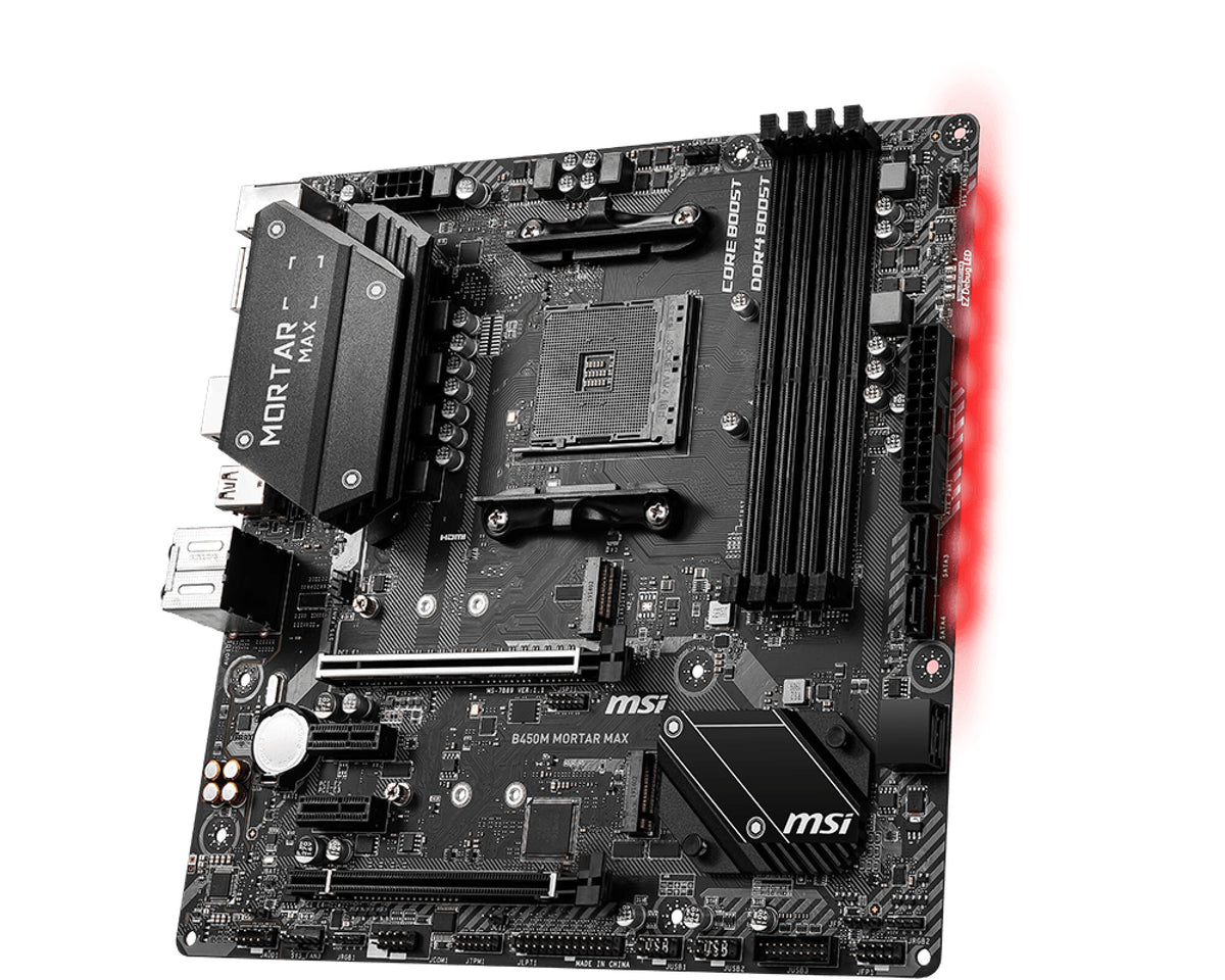 MSI B450M Mortar Max AMD B450 Socket AM4 micro ATX